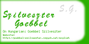 szilveszter goebbel business card